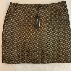 Gold/black pencil skirt